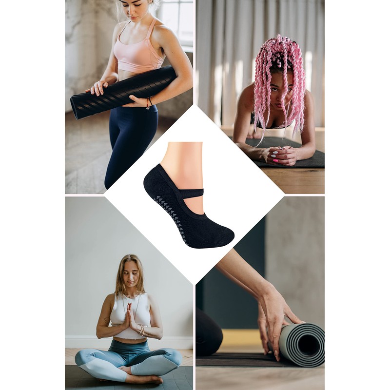 Sock Snob Women's Invisible Non-Slip Yoga Socks, orange