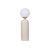 Bloomingville Stoneware Table Lamp with Frosted Globe and Inline Switch,