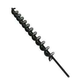 raseparter Auger Drill Bit 1.75in x 24in Black Longleaf for Garden Plant Bulb Flower Planting and Bedding Garden Plant Auger