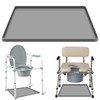 Bedside Commodes Mat Portable Bedside Toilet Mat with Raised Edge,