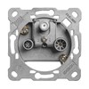 EDISION Antenna socket satellite universal TVE-301, terminal socket flush-mounted TV-R-SAT