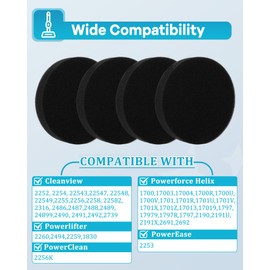 4Pack 1608225 Replacement Filters for Bissell Powerforce Vacuum Cleaner