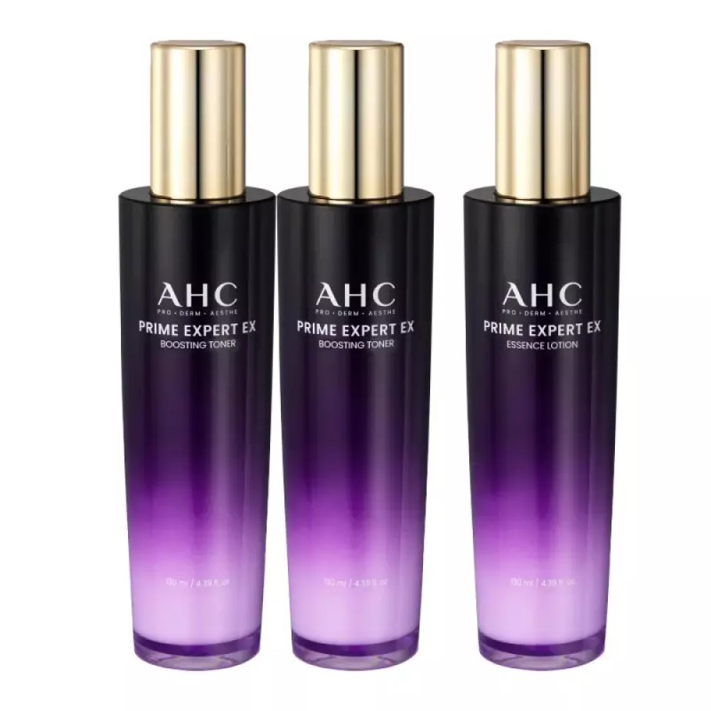 AHC 프라임 엑스퍼트 EX 기초세트 스킨 토너 130ml 2개 +로션