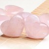 Duoleimi Rose Quartz Heart Worry Stone - 45 mm Rose