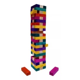 D. Impreshispanica Torre De Equilibrio De 35cm. Colores, 54 Bloques Jgo De Mesa