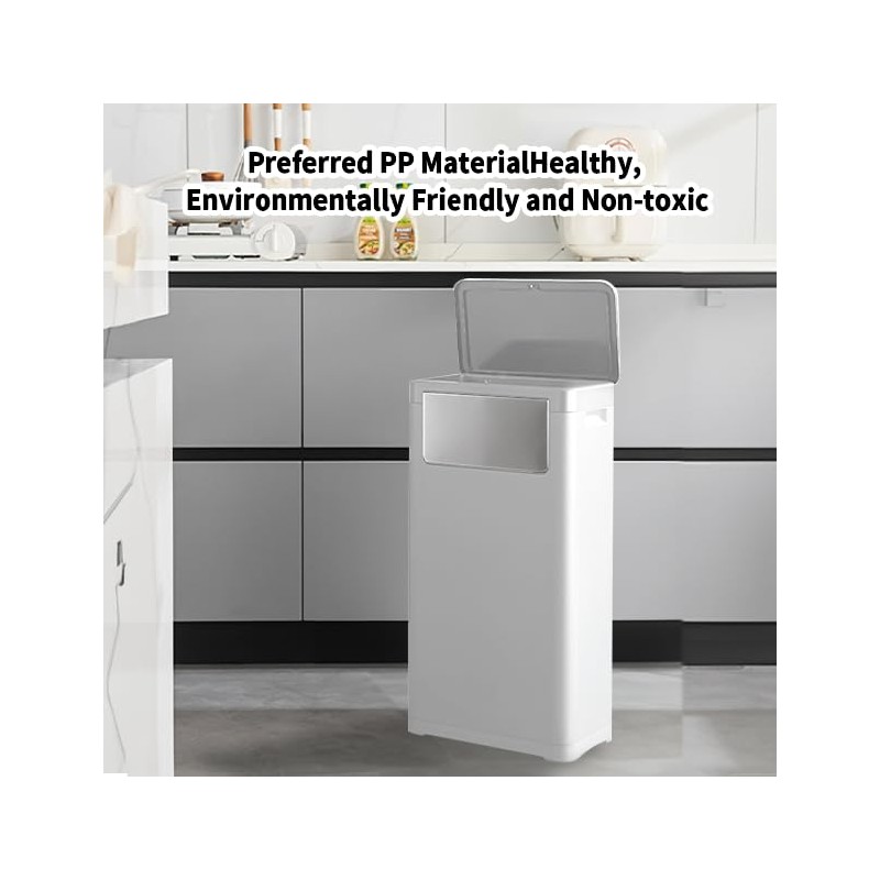 WanWanKa Trash Can with Lid, Large Tall 8 Gallon Commercial