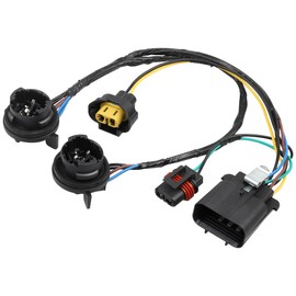 RED WOLF 645-745 Headlight Wiring Harness Socket Fit for 2007-2014 Chevy Silverado GMC Sierra 1500 2500 3500HD, Replace OEM 645745 15841609 25962806 Headlamp LED Bulb Plug Retrofit Adapter