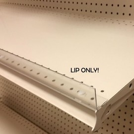36" L Clear Gondola or Wood Shelf Lip - 1.25" H Acrylic Front Fence w/Nylon Buttons - 5 Pack