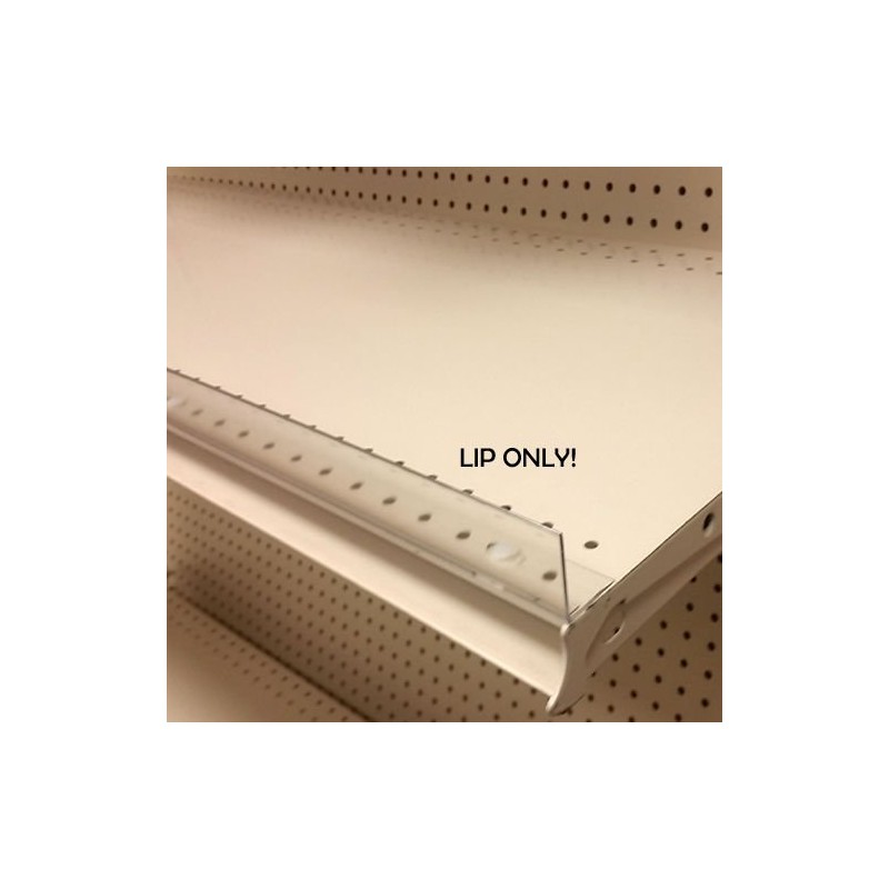 36" L Clear Gondola or Wood Shelf Lip - 1.25"