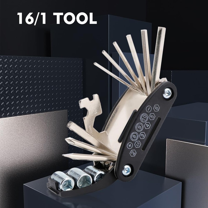 Bicycle Repair Kit Set, 16 in 1 Bicycle Tool Set,