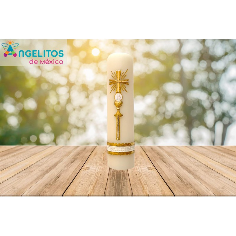 Custody Cross Candle Prayer Mass Jesus Cirio Handmade Vela Custodia
