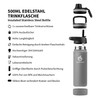 hydro2go ® Trinkflasche aus Edelstahl 500 ml / 0.5 Liter
