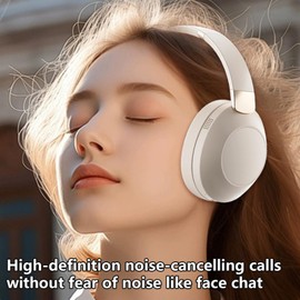 Over Ear Headphones,Stereo Headset - Wireless Stereo Noise Cancelling Lightweight Foldable Headphones for Women