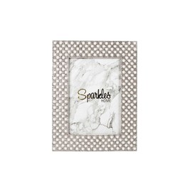 Sparkles Home Montaigne Picture Frame, Elegant Photo Display, Faux Pearl and Rhinestone Grid, 4" x 6", Sold Individually