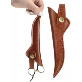 Perfehair 퍼헤어 가위 파우치 홀스터 2팩 스타일리스트 이발사 미용사 소프트 가죽 전단 홀더 케이스 [Coffee] Paw Hair Scissors Pouch Holster 2-Pack Stylist Barber Beautician Soft Leather Shear Holder Case [Coffee]