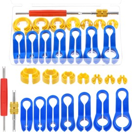 Mtxorvix 16Pcs Fuel Line Disconnect Removal Tool Set Compatible with Most Ford/GM/Chrysler/Mazda Includes 1/4 5/16 3/8 1/2 5/8 3/4 7/8 Inch Master Quick Disconnect Tool