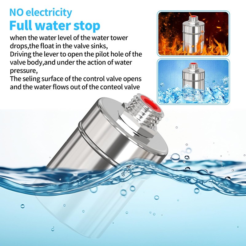 304 Stainless Steel Float Valve for Water Tank – Automatic