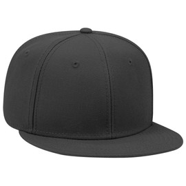 OTTO Cap with Flat Visor and Snapback, black (black 19-3911tcx), 57.5-62.0 cm