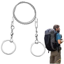 Pocket Saw Made of Stainless Steel, 70 cm Total Length, Improved Wire Saw for Wood and Plastic, Small, Handy Quick Stored, Ideal for Outdoor, Camping (2)