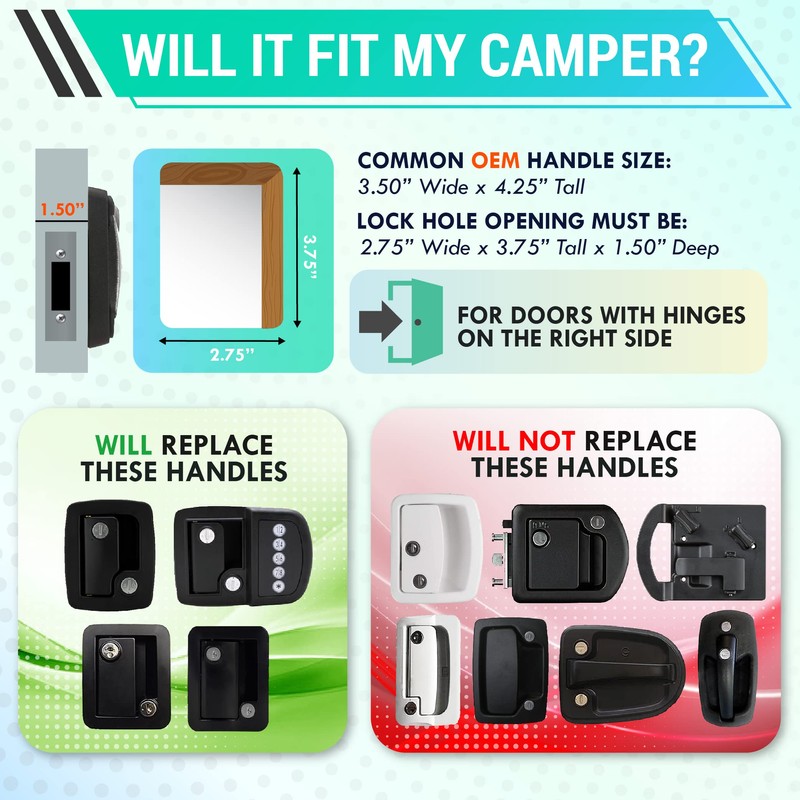 LATCH.IT White RV Door Latch | RV Door Locks for