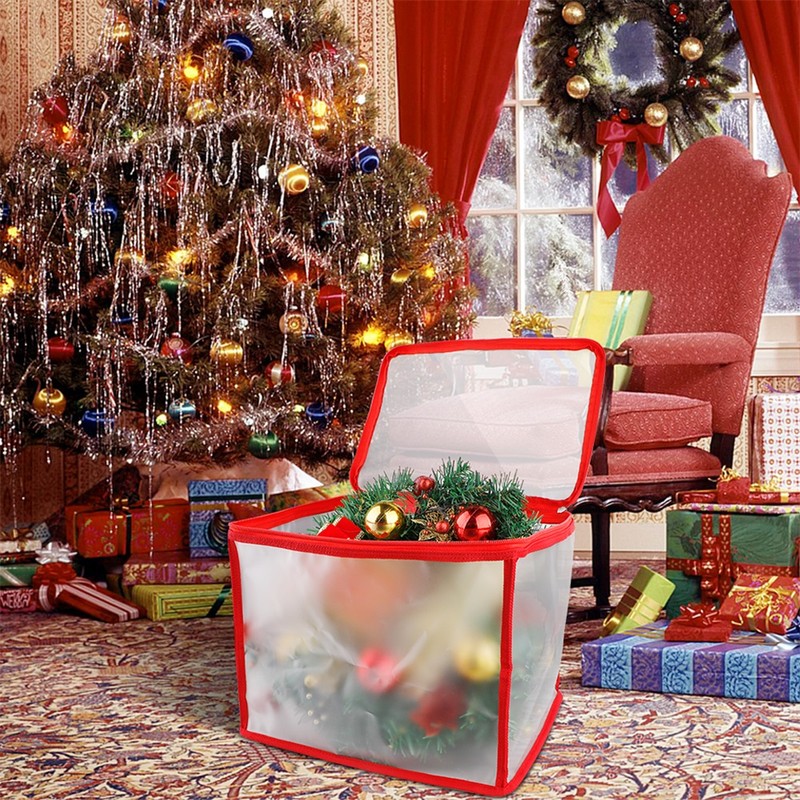 Transparent Storage Organizer Case for Storing Xmas LED Lights Garlands