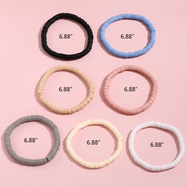 Long tiantian 4th of July Bracelets Puerto Rico Bracelet Outfits for Women Men Memorial Day Bracelets Clay Bead Bracelets Preppy Heishi Bracelets Preppy Summer Jewelry Gifts Patriotic Jewelry