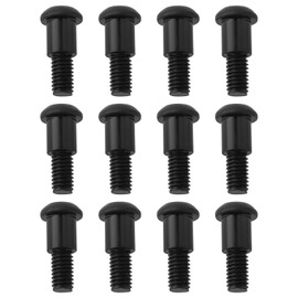 ECSiNG Pack of 12 Black Hexagonal Half Round Head Incision Kingpin Shoulder Bolts M3 Axle Bolt Compatible with Axial SCX10 AR44 AR45 Compatible with Capra F9 M3 x 4 x 10 mm