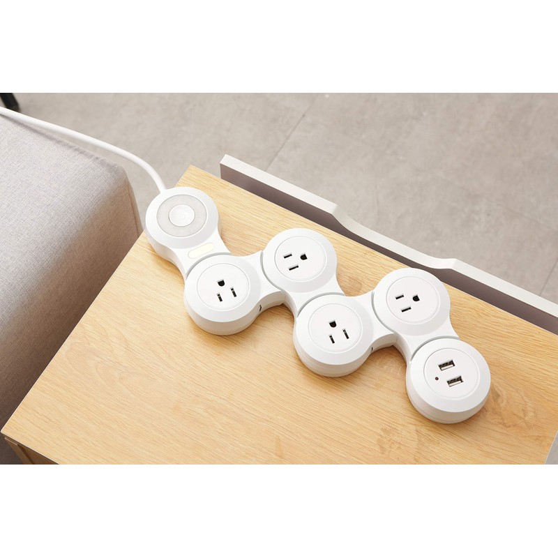 Flexible Surge Protector Power Strip, 6 Feet Long Cord 4