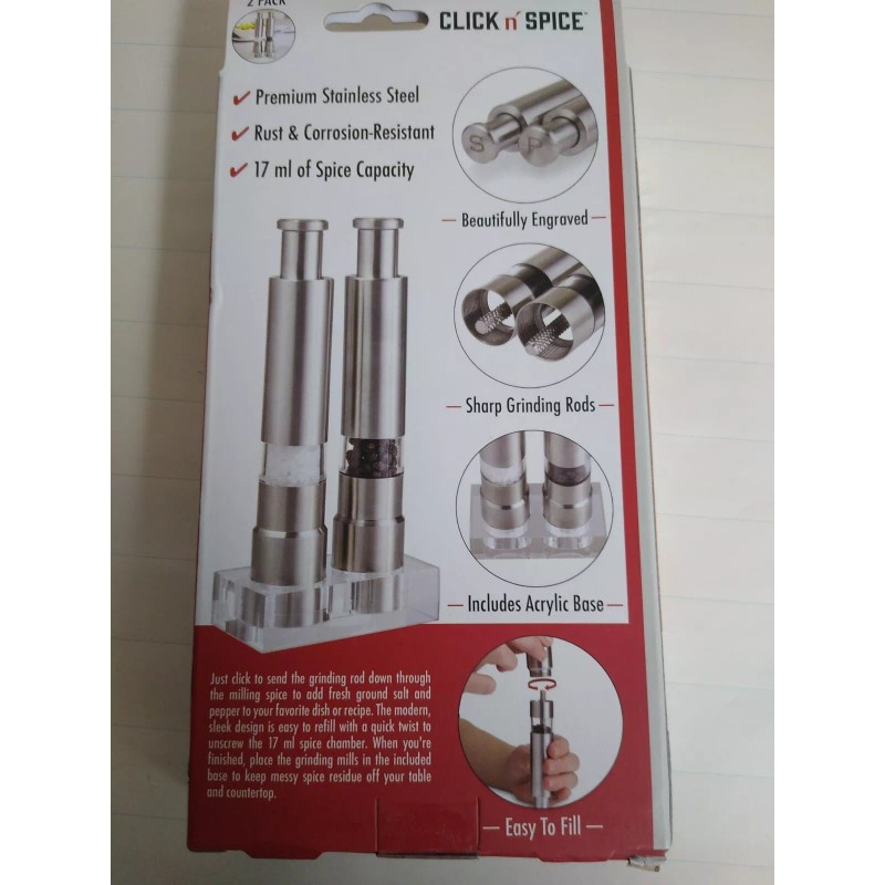 As Seen On TV Click N Spice Salt and Pepper