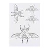 4 x 'Atlas Beetle Flying' Temporary Tattoos - Water Resistant,