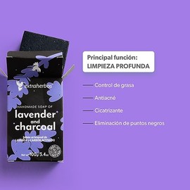 Extraherbos Kit Antiacné 3-en-1 - Aceite de Camelia, Jabón de Carbón y Lavanda, Jabón de Moringa, 3 pzas