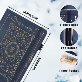 TIEFOSSI Bullet Dotted Notebook, 160gsm Thick Paper, Hardcover Dot Grid Journals for Women Men, 192 pages, for Travel, School and Office Use