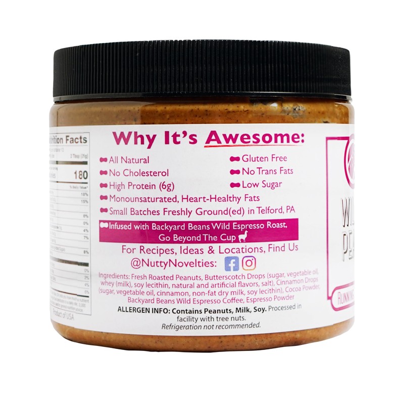 Nutty Novelties Espresso Coffee Peanut Butter - High Protein, Low