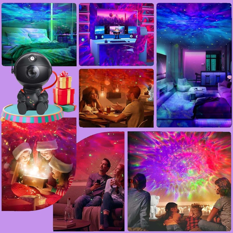 VEANANO Astronaut Galaxy Projector, Star Projector Night Light, Spaceman Light