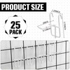 25 Pack Grid Wall Hooks, 2 Inch White Gridwall Hanger