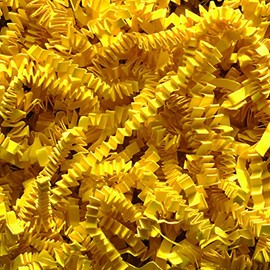BOX USA 10 lb. Yellow Crinkle Paper Packing, Shipping, and Moving Box Filler Shredded Paper for Box Package, Basket Stuffing, Bag, Gift Wrapping, Holidays, Crafts, and Decoration