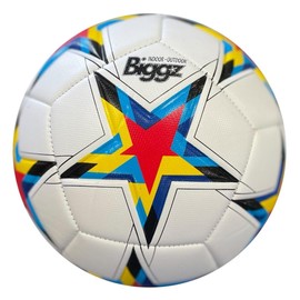 Biggz Soccer Starter Kit - 48 Mesh Colored Vest with (2) Size 5 Soccer Balls and (2) Pumps + Bonus 25 Cones