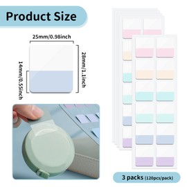 Sticky Tabs, 360 Pcs Sticky Notes Tabs, Index Tabs, 6 Colors Sticky Notes Writable Annotation Tabs for Book Tabs, File Classification, Book Marker, Page Markers