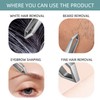 AUSOMTEK Beard Tweezers, White Hair Plucking Tweezers, Stainless Steel, Fine