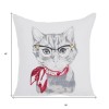 Homeroots 18" Red and White Cotton Throw Pillow