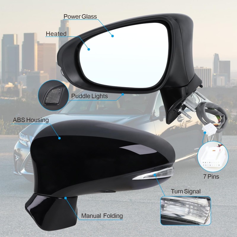 Lqito Left Driver Side Mirror Compatible With 2013 2014 2015