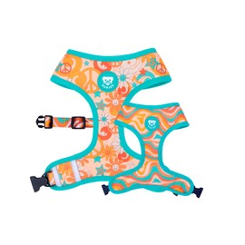 DUKIER - Reversible Dog Harness, Anti-Pull Breathable Reflective Pet Vest Neoprene Mesh, Peace Design, Size XL