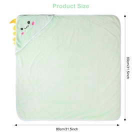 ZMDMAH Hooded Towel Baby 80 x 80 cm - Soft Absorbent Baby Bath Towel with Hood Made of Coral Fleece - Large Bath Towel for Newborns Toddlers for Bathing and Changing