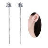 Pendientes Largos de Plata 925 para Niñas con Zirconia AAA,