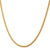 Gold Wheat Chain Necklace Hip Hop Rapper Jewelry 3mm 22