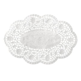 500 piece, Demitasse doilies, oval, 18 x 13 centimeter, white, papstar 12287
