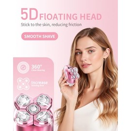 Maquinilla de afeitar eléctrica para mujer, 5 en 1, multifuncional, con pantalla LED, afeitadora eléctrica recargable e impermeable, ideal para viajes