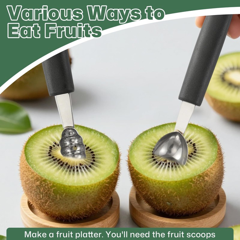 7Pcs Stainless Steel Melon Baller Scoop Set, Baller Scoop with
