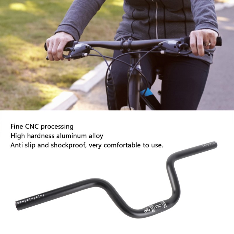Mountain Bike Handlebar 25.4mm Diameter 580mm Extra Long Handlebar Aluminum