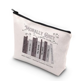 Morally Grey Reader Gift Sumt Book Club Gift Dark Romance Book Makeup Bag Gift for Book Lover (MORALLY Grey CA)